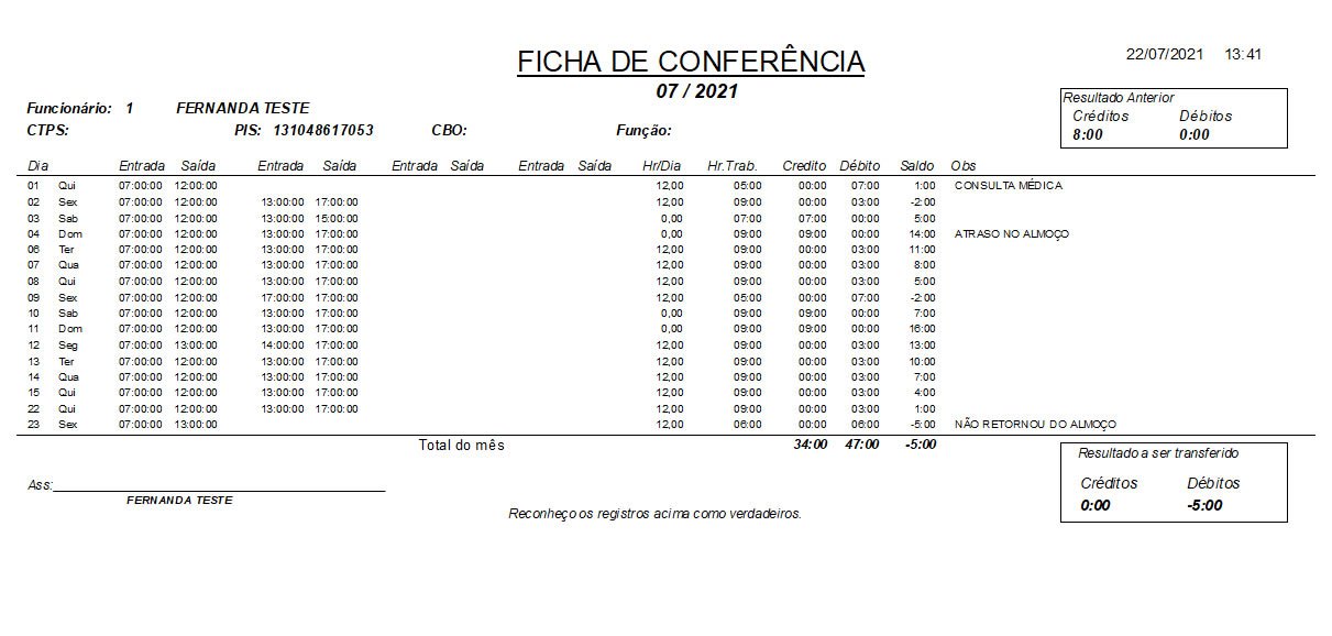 ve software vantagens PONTO BIOMÉTRICO DE FUNCIONÁRIO
